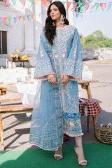 JAZMIN - 3PC LAWN CHIKEN KARI EMBROIDERED MM-136