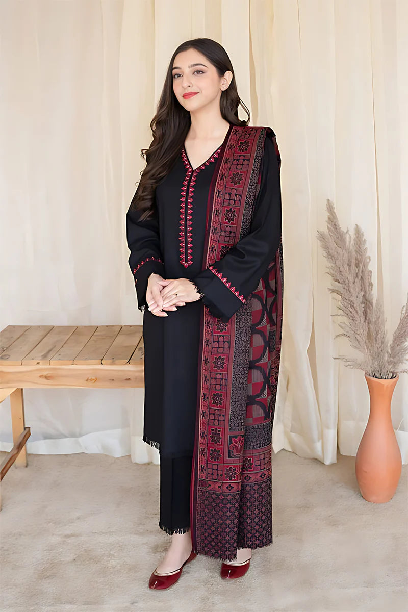 AISLING - 3PC DHANAK EMBROIDERED MM-145