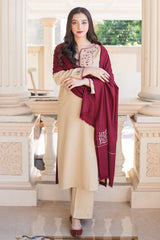 AISLING - 3PC DHANAK EMBROIDERED MM-72