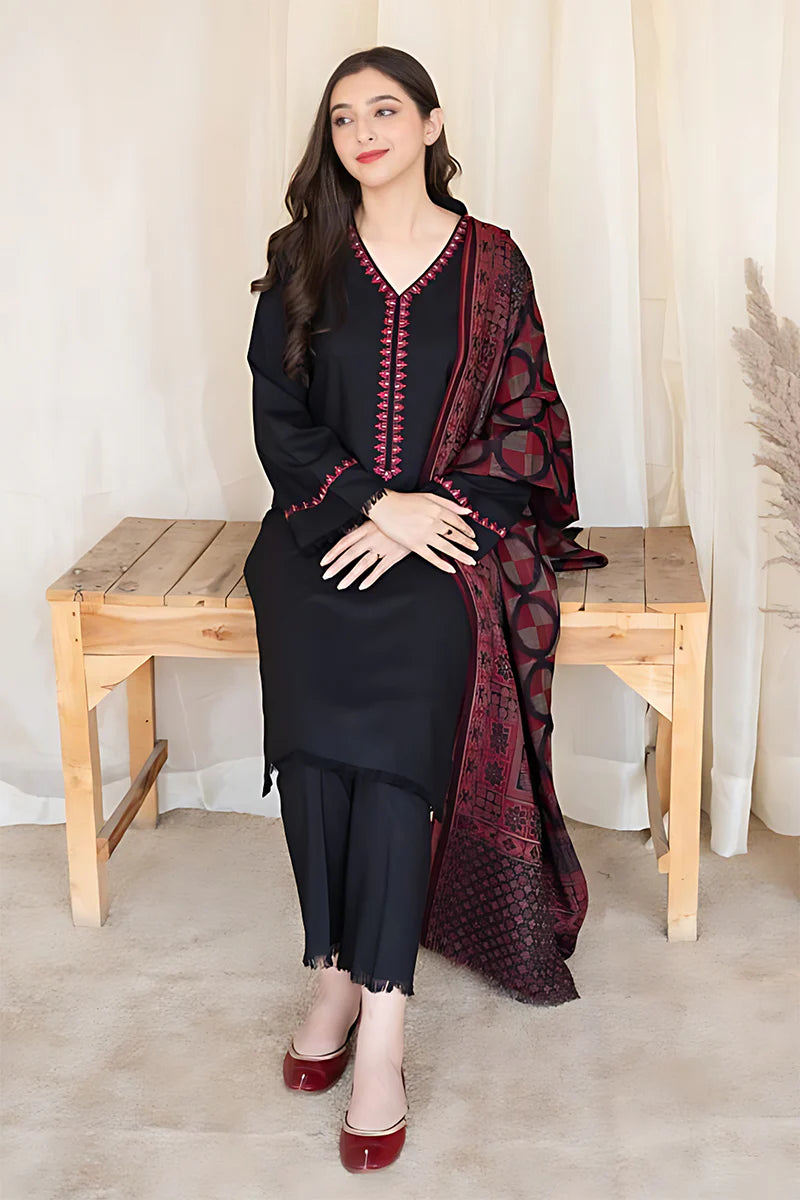 AISLING - 3PC DHANAK EMBROIDERED MM-145