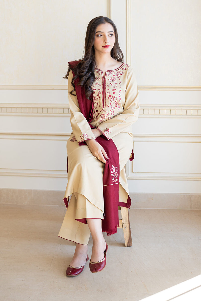 AISLING - 3PC DHANAK EMBROIDERED MM-72