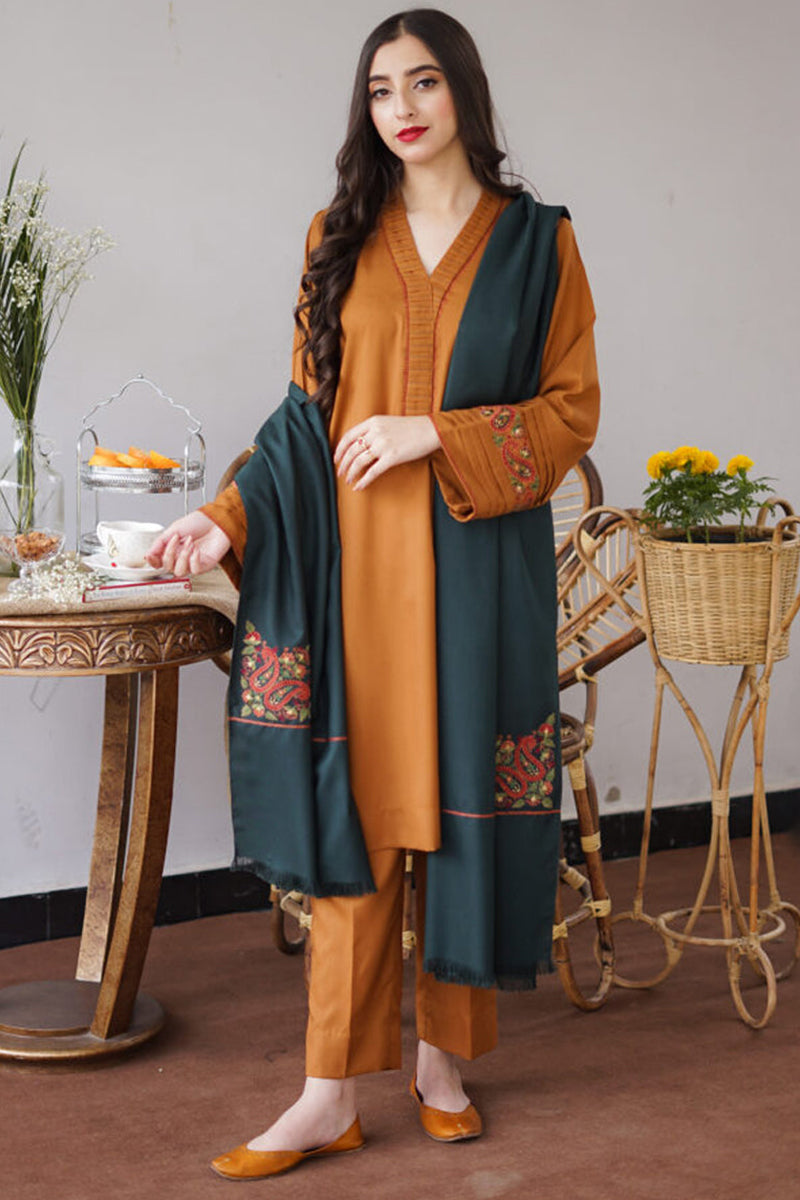 AISLING - 3PC DHANAK EMBROIDERED MM-09