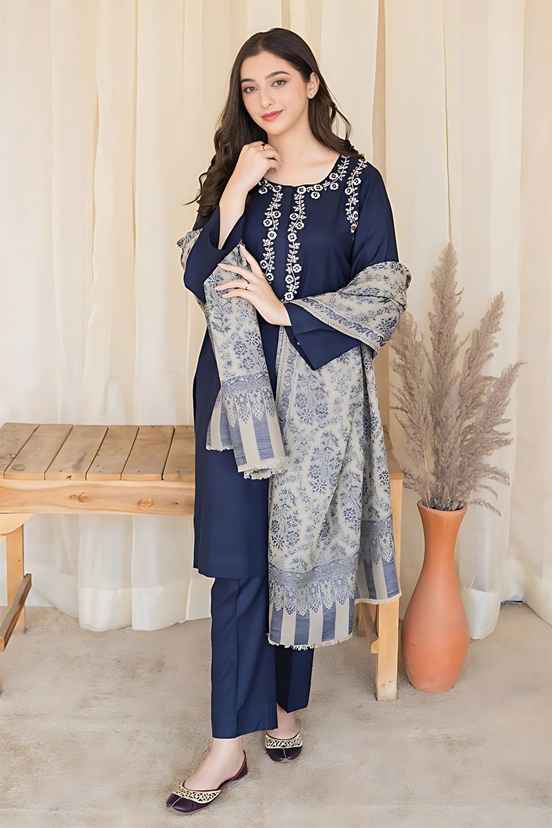 AISLING - 3PC DHANAK EMBROIDERED MM-101