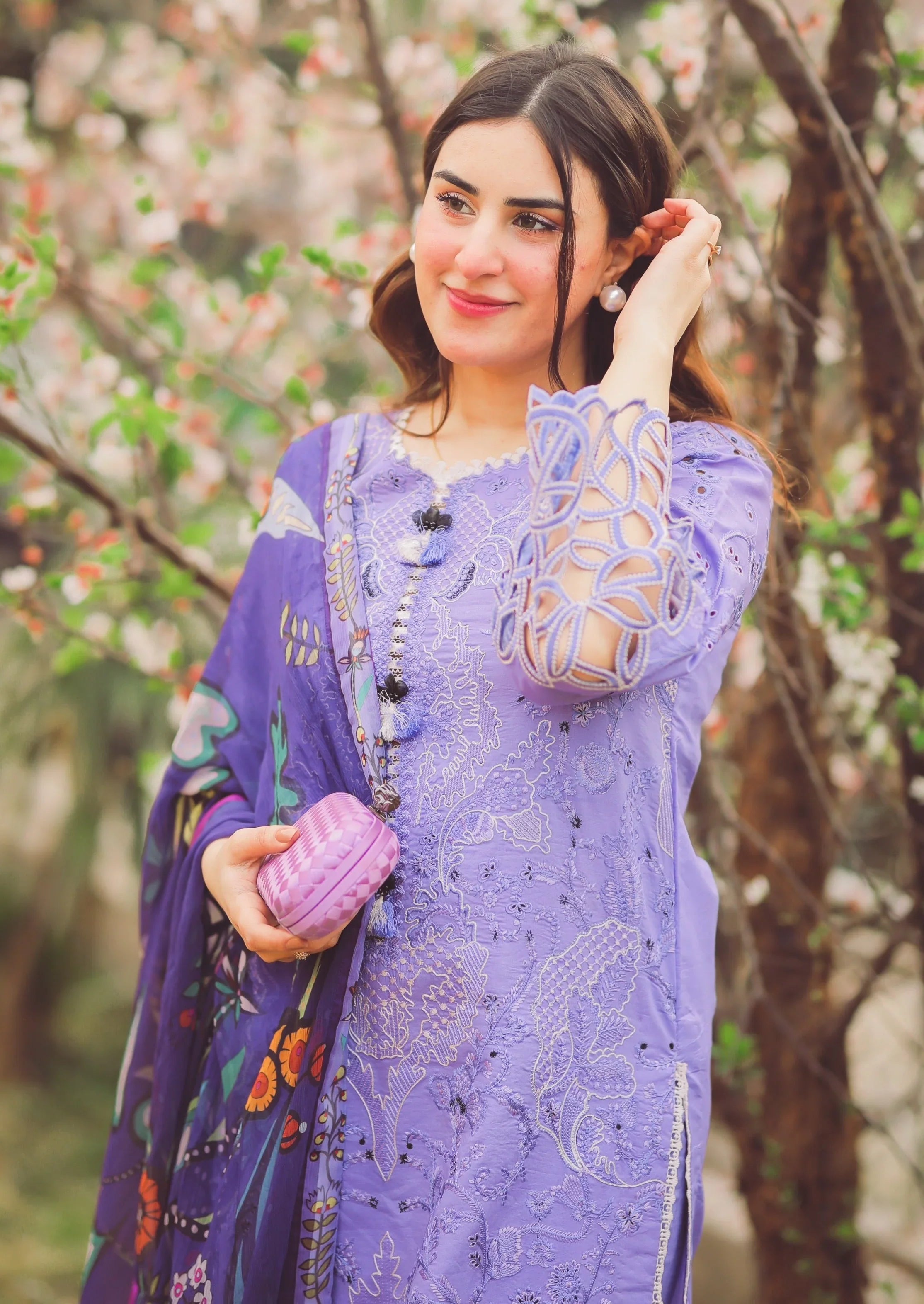 MUSHQ - 3PC DHANAK EMBROIDERED MM-94