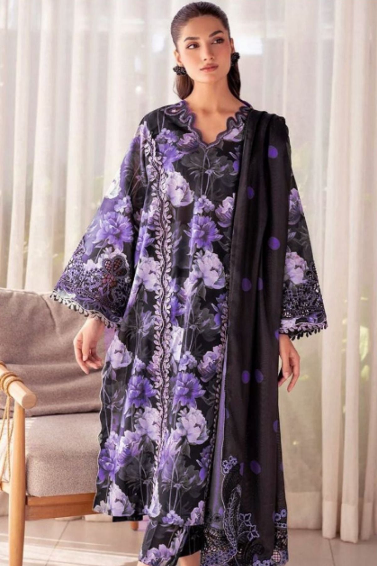 Sapphire 3PC Printed Lawn MM-SLP07