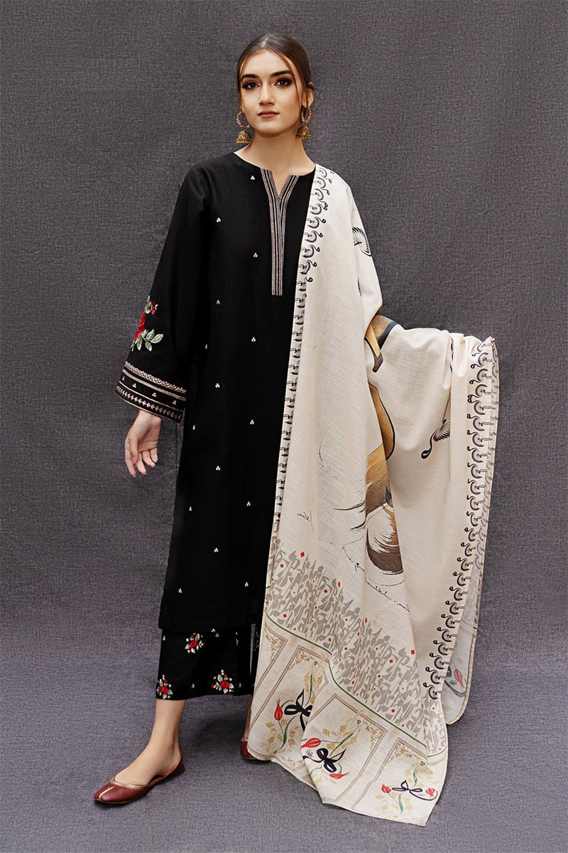 URGE - 3PC DHANAK EMBROIDERED MM-141