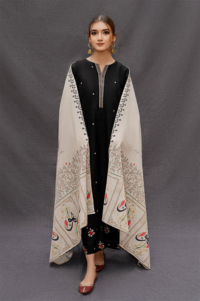 URGE - 3PC DHANAK EMBROIDERED MM-141