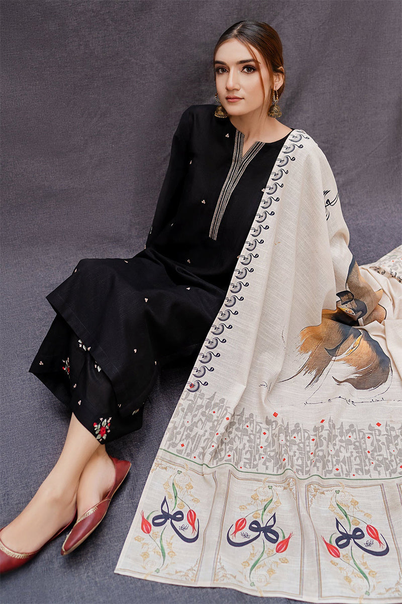 URGE - 3PC DHANAK EMBROIDERED MM-141