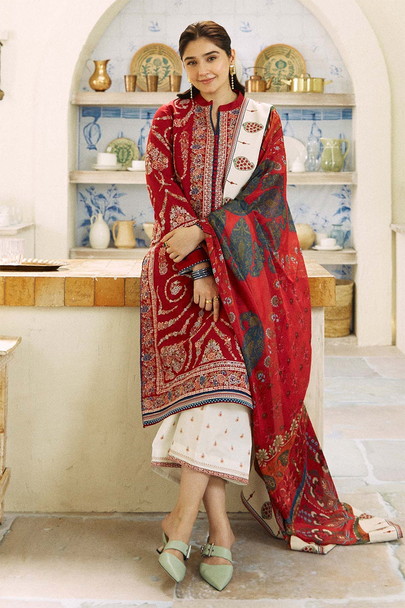 ZARA SHAH JAHAN - 3PC DHANAK EMBROIDERED MM-130