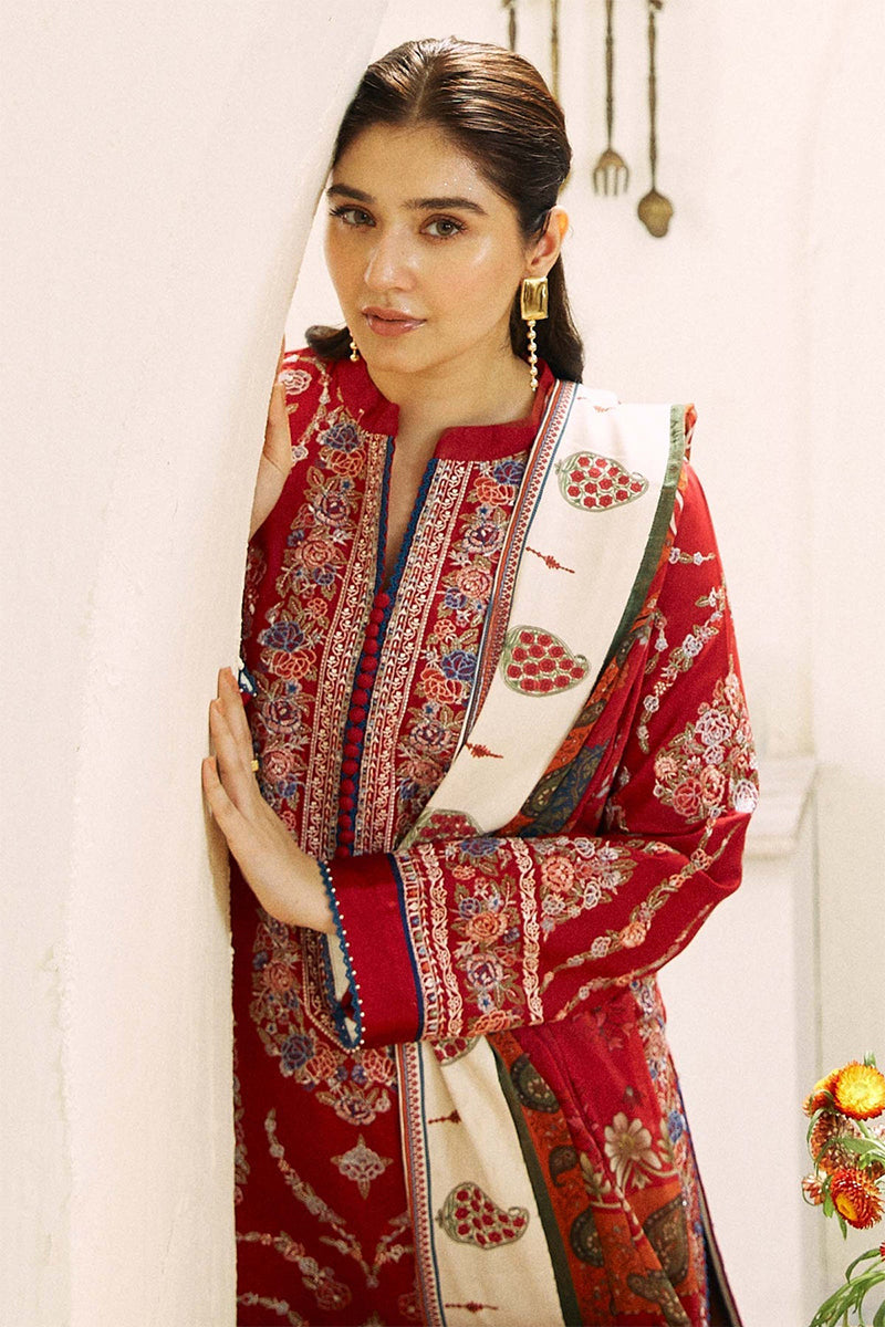 ZARA SHAH JAHAN - 3PC DHANAK EMBROIDERED MM-130