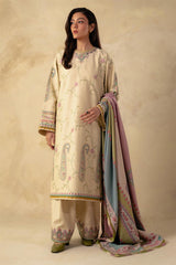 ZARA SHAH JAHAN - 3PC DHANAK EMBROIDERED MM-81S