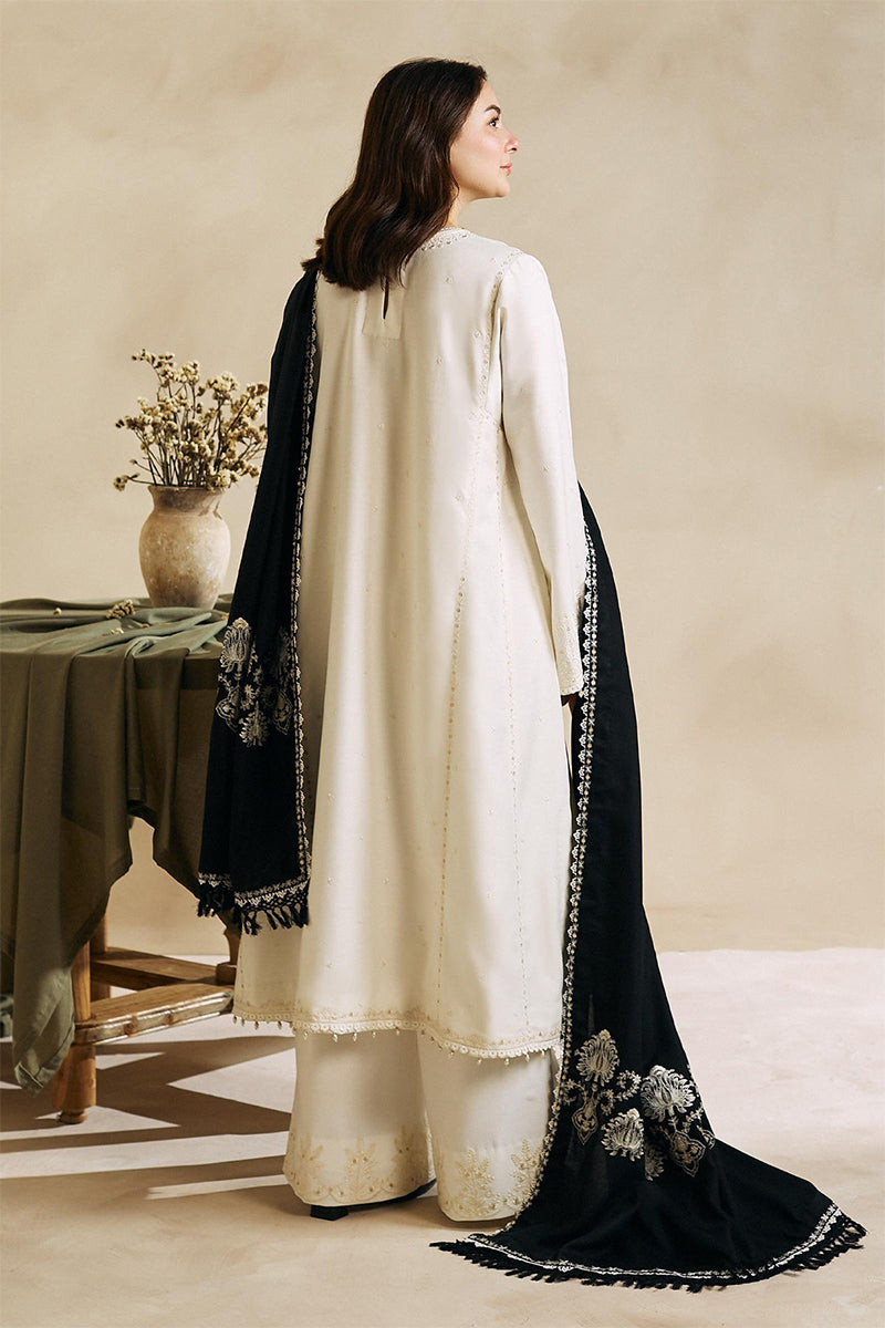 ZARA SHAH JAHAN - 3PC DHANAK EMBROIDERED MM-80W