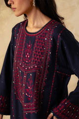 ZARA SHAH JAHAN - 3PC DHANAK EMBROIDERED MM-80B